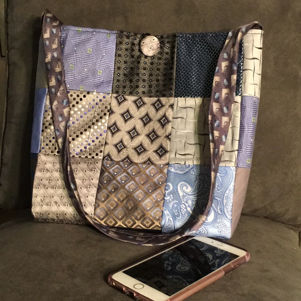 Necktie Patchwork Bag